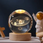 3D Art Crystal Ball Solar System Lamp