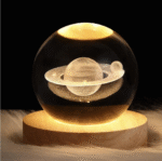 3D Art Crystal Ball Saturn Lamp - Image 3