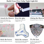 DIY Tulip Cube Mirror Lamp Flowers LED Night Light - Image 4